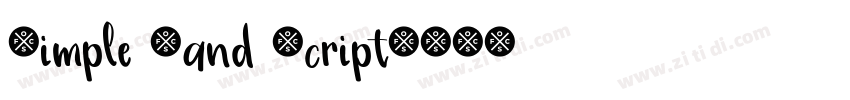 Simple Hand Script字体转换 Simple Hand Script字体转换